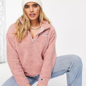 Champion Pink Quarterzip Fleece |‎ Size Small